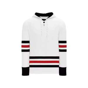 High Quality Embroidery <b>Hockey</b> Hoodies Custom Made Winter Fleece Ice <b>Hockey</b> Hoodie with Laces Ice <b>Hockey</b> Hoodie OEM Service - Product Image 1