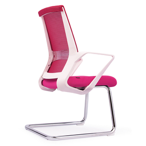 Chaise de conférence moderne Fly-T03 HOGVP086, chaise de bureau haut de gamme avec accoudoirs fixes, en maille et métal, pour salle de réunion, hôtel, salon - Product Image 4
