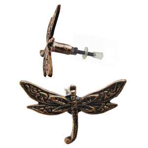 Muebles de animales Dragon Fly de hierro fundido antiguo, perillas de armario de puerta y cajón de latón para armario, tocador, cocina, dormitorio, aplicación - Product Image 2