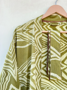 Robe Kimono en Soie à Séchage Rapide et Lisse, Fait à la Main, Taille Libre, Été, Automne Printemps, 100% - Product Image 3