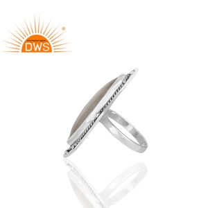 Anillo apilable de plata de ley con Luna de arcoíris natural, joyería personalizada - Product Image 3