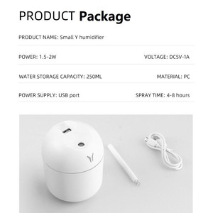 Humidificador de Aire Portátil USB de 250 ml, Difusor de Aceites Esenciales para el Hogar y el Automóvil, Material Plástico Ultrasónico - Product Image 3