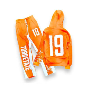 Conjunto de Dos Piezas de Pantalones Deportivos y Sudadera con Capucha de Invierno, Ajustados, con Logotipo Bordado Personalizado, para Hombre - Product Image 4