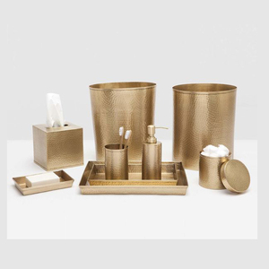 Juego de accesorios de baño de níquel martillado de siete piezas - Product Image 5