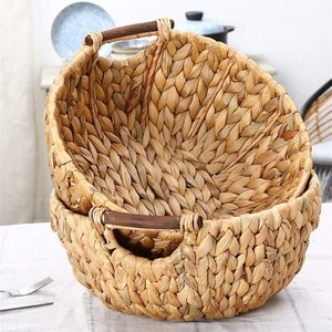 Cestas pequeñas para la organización del hogar, cesta de jacinto de agua tejida a mano, contenedor de almacenamiento al precio más bajo - Product Image 4