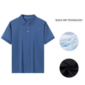 Venta al por mayor de fábrica de verano para hombres para Polo sudadera de negocios Casual manga larga Camiseta bordada estampado corto - Product Image 6