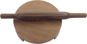 Tabla de Madera Artesanal para Amasar y Hacer Roti/Phulka/Chapati, Diseño Personalizado Ecológico - Product Image 6