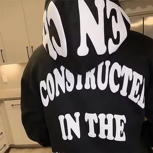 2025 nouveauté mode personnalisé bouffée impression sweats à capuche courts de haute qualité surdimensionné personnaliser fermeture éclair hommes sweats à capuche - Product Image 3