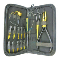 Kit d'outils de pose d'extensions capillaires en acier inoxydable de qualité chirurgicale, couleur personnalisée, ensemble de coiffure, best-seller 2026