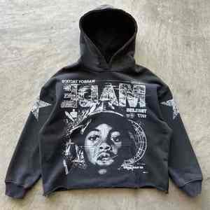 OEM Hommes Sweat Pull 100% Coton À Manches Longues Confortable Polaire Tissu Logo Personnalisé Streetwear Porter - Product Image 6