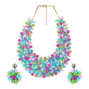 Collar gargantilla de cuentas de semillas coloridas para mujer más vendida con perlas y diamantes para fiestas bodas estilo religioso ¡Compre ahora! - Product Image 3