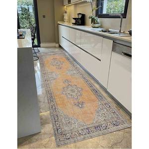 Tapis turc à motifs floraux, tapis imprimé, décoration intérieure, design anatolien, tapis à poils doux - Product Image 3