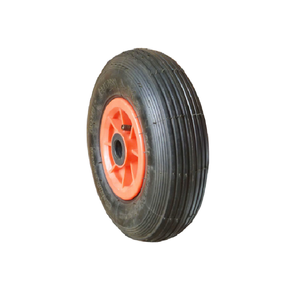 Vietnam 10in 300-4 Rib Pattern Neumático de repuesto Rueda de goma de acero para camión de mano Wagon Utility Cart Trolley Dolly - Product Image 1