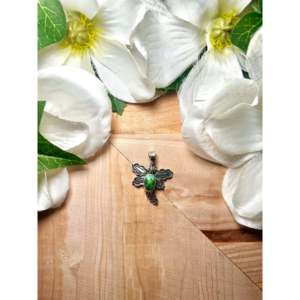 Jeneme Delgarito Sonoran Mountain Pendant Sterling Silver with Bezel Setting Inlay Technology - Product Image 1