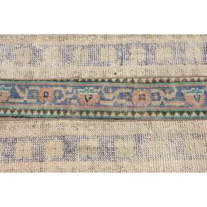 พรม3.5ft เบจตุรกีวินเทจ1.8 x สไตล์คลาสสิกงานเย็บปะติดปะต่อกันสี่เหลี่ยมผืนผ้าดีไซน์ขนสัตว์และยางด้านหลังสำหรับวัยรุ่นห้องนั่งเล่น - Product Image 5