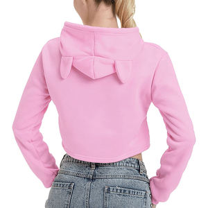 Vente chaude Nouveautés 2025 Sweat à capuche design pour femmes Style personnalisable Femmes Sweats à capuche personnalisés en coton uni OEM Sweats à capuche pour femmes - Product Image 6