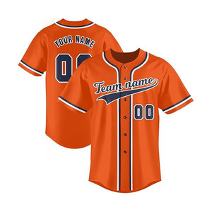 Camiseta de béisbol y softbol transpirable personalizable con botones para hombres y jóvenes, Camiseta deportiva de talla grande, nombre y número personalizados - Product Image 4