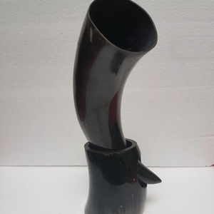 แก้วมักไวกิ้งฮอร์นทำมือเป็นมิตรต่อสิ่งแวดล้อมทำจากเขาควาย tankard ศาสนาสำหรับเบียร์เบียร์มธุรสออกแบบโลโก้ได้ตามต้องการ - Product Image 1