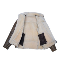 Blouson Bomber Homme Grande Taille Sur Mesure en Cuir de Mouton avec Col en Fourrure de Renard, Fermeture Éclair, Tricoté Respirant – Meilleure Vente Hiver