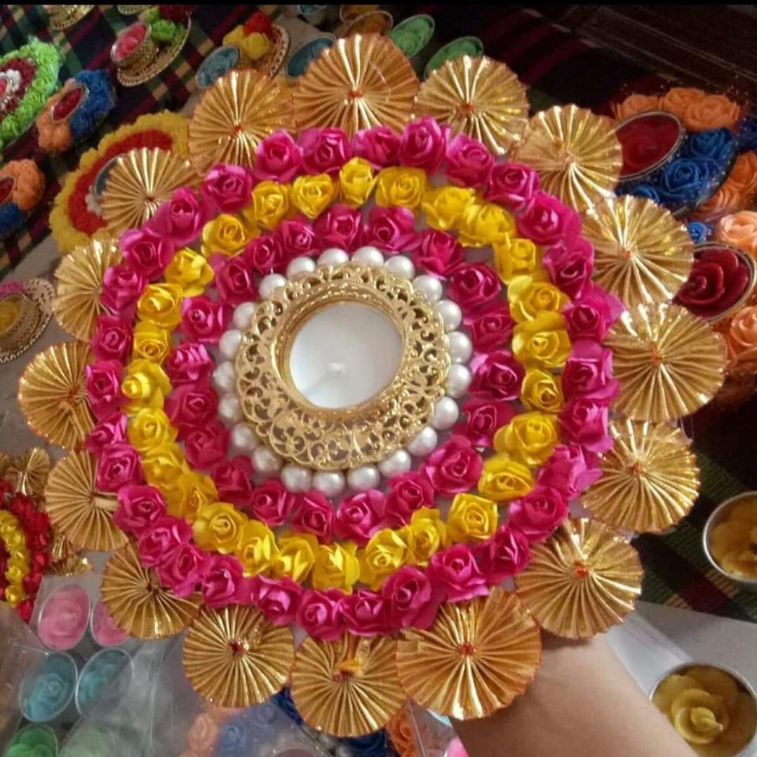 diwali flower rangoli