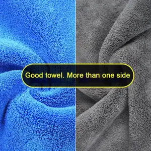 Serviette de lavage de voiture en microfibre de haute qualité 30cm X 30cm à séchage rapide et article ménager bon marché - Product Image 5