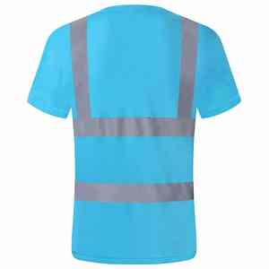 Classe de sécurité 3 Viz Hi Work Shirt Construction à manches courtes Vêtements de travail réfléchissants Chemise de travail de sécurité avec logo - Product Image 3