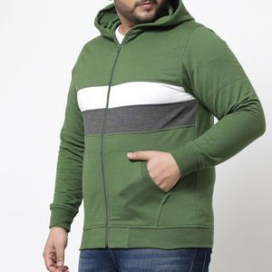 Meilleure qualité hommes fermeture éclair Fitness sweats à capuche nouveauté 100% coton uni prix de gros bas quantité minimale de commande saison d'hiver fabriqué au Pakistan - Product Image 3