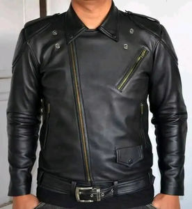 เสื้อแจ็คเก็ตหนัง PU แท้สไตล์วินเทจสำหรับผู้ชาย ออกแบบเองได้ พร้อมปกแบบมีฮู้ด ผ้าขนสัตว์สำหรับฤดูหนาว คุณสมบัติแบบกำหนดเองพร้อมบริการ OEM - Product Image 5