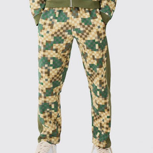 Survêtements évasés personnalisés avec fermeture éclair 500 GSM combinaison de jogging à jambe droite survêtement en détresse ensembles de sweats à capuche et de pantalons de survêtement pour hommes - Product Image 5