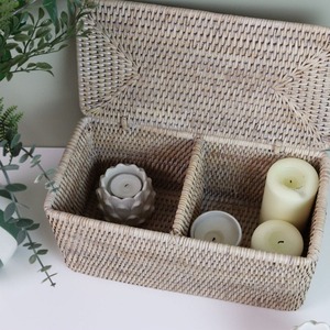 Panier de rangement en rotin naturel fait main, écologique, 2 compartiments, design moderne multifonctionnel, Artex Green Earth Made - Product Image 6