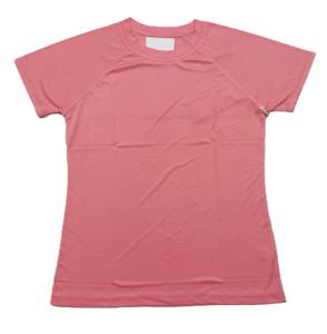 Camiseta de correr de manga deportiva de poliéster liso para mujer para entrenamiento - Product Image 2