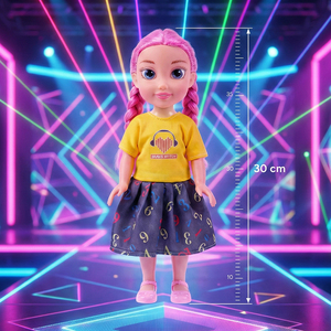 Muñeca de Moda con Luz y Sonido RGB de 30 cm, Mini Juguete Suave, Funciona con Pilas, Modelo Musical Hecho de Plástico y Silicona - Product Image 5