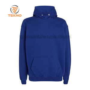 Sudadera con capucha de algodón negro 100% para hombre, patrón sólido bordado, teñido liso, estampado personalizado, sudadera térmica de lana para invierno - Product Image 5