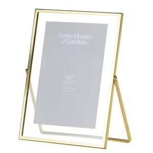 <b>Gold</b> Plated Metal <b>Photo</b> <b>Frame</b> Modern Decorative Picture <b>Frame</b> for Home Office & Gifting Decor Use - Product Image 4
