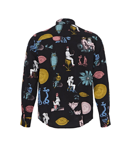 Top moda personalizada hombres Floral 100% poliéster Slim Fit manga larga camisas casuales verano doble botonadura camisas de vestir - Product Image 5