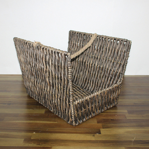 Artex Dong Thap Water Hyacinth Rustic Eco-Friendly Multifunction <b>Fireplace</b> Log <b>Basket</b> Durable Storage Carrier - Product Image 1