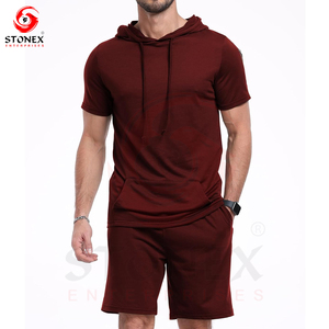 Men'S Popular Cotton Short <b>Set</b> For Men Track Suit With Shorts Two Pieces For Men - Product Image 6