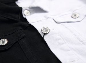 OEM Customized Design High Quality Men's Ripped Button Front Reversible Eco-Friendly <b>Denim</b> <b>Jacket</b> - Product Image 6