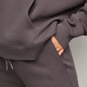 Custom Cotton Fleece blank heavywaight over size Hoodies and Joggers Set Sudaderas con capucha de las mujeres de punto - Product Image 5