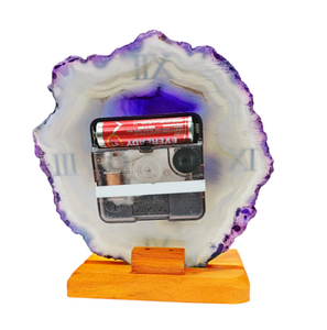 คุณภาพส่งออกสีน้ำตาล Agate Coaster นาฬิกาทอง Electroplated ขอบสำหรับตกแต่งบ้านที่ขายดีที่สุดราคาขาย - Product Image 5