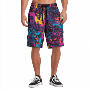 Pantalones cortos de lana por sublimación para hombre, pantalones cortos de chándal con estampado gráfico de calle de invierno para hombre, pantalones cortos sublimados para correr y Fitness para hombre - Product Image 4