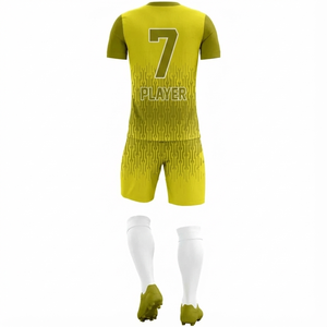 Ensemble d'uniformes de football unisexe personnalisé, respirant, à séchage rapide, léger, en polyester, maillot de football, shorts, vêtements de sport par sublimation, OEM - Product Image 5