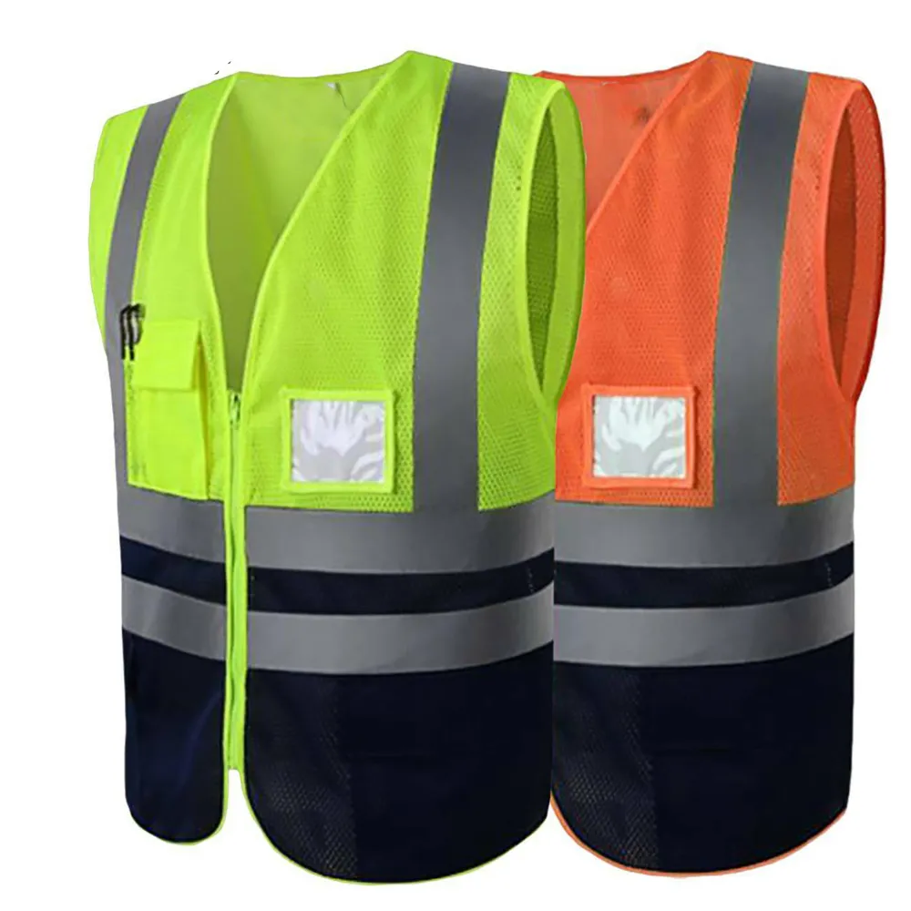 New Arrival an toàn vest giá bán buôn giá cao cấp chất lượng tùy chỉnh đa túi làm việc mặc phản quang an toàn Áo ghi lê
