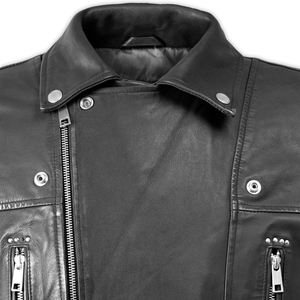 Veste d'hiver en cuir véritable élégante pour hommes Veste d'hiver en cuir imperméable Fabricant de gros Vestes en cuir personnalisées - Product Image 3