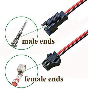 2pin JST <span class=keywords><strong>SM</strong></span> nối micro nam và nữ adapter cắm đỏ đen thiết bị đầu cuối kết nối cáp với 15cm - Product Image 5