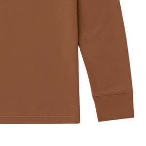 เสื้อยืดคอกลมแขนยาวผู้ชาย สีน้ำตาล ผ้าฝ้ายออร์แกนิค 100% ระดับพรีเมียม ผ่านการรับรอง GOTS ผ้าไม่หด ระบายอากาศได้ดี - Product Image 6