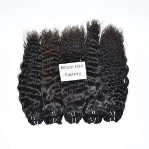 Nouveaux styles de mèches de cheveux humains indiens de luxe, extensions bouclées, double trame plate, cuticules alignées, douces, sans produits chimiques, à vendre - Product Image 6