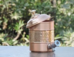 Meilleure vente distributeur d'eau martelé en cuivre pur avec support décoratif en métal à un prix raisonnable - Product Image 2