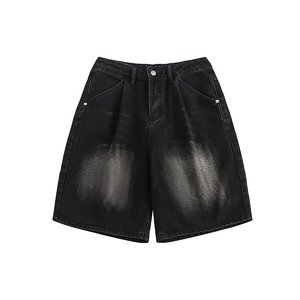 Summer Denim Shorts <b>Men</b> Stretch <b>Ripped</b> <b>Jeans</b> Man Slim Straight Shorts Fashion Black <b>Jeans</b> Soild Shorts Streetwear Man Clothing - Product Image 5