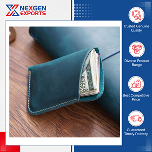 Porte-cartes en cuir véritable de qualité supérieure, cousu à la main, disponible en grande quantité, option de logo personnalisé, origine Inde - Product Image 5